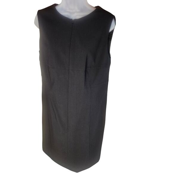 Akris Punto Dresses & Skirts - Akris Punto Black Shift Dress Sz L Lined Front Zip Up Above the Knee Lgth